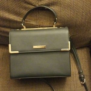 Navy Blue and Rose Gold Satchel